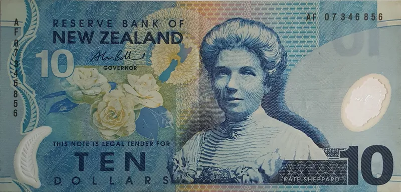 اسکناس کلکسیونی پلیمر 10 دلار نیوزیلند 2013