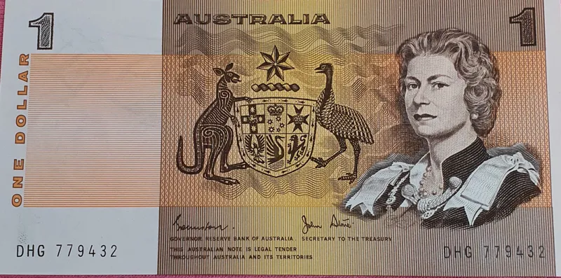 اسکناس کلکسیونی یک دلار الیزابت دوم استرالیا