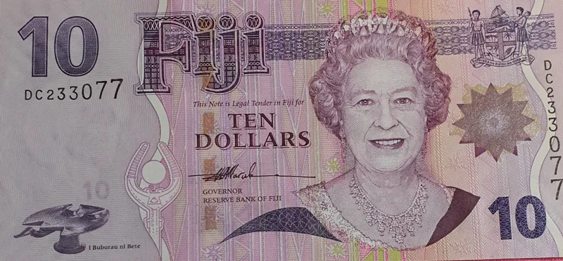 اسکناس کلکسیونی کمیاب 10 دلار فیجی