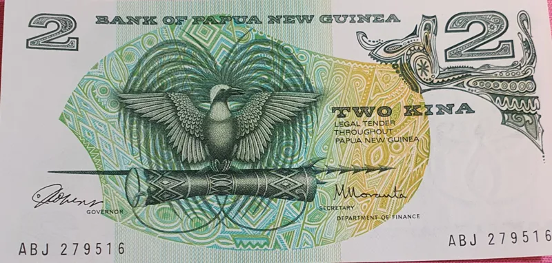 اسکناس کلکسیونی 2 کینا پاپوا گینه نو