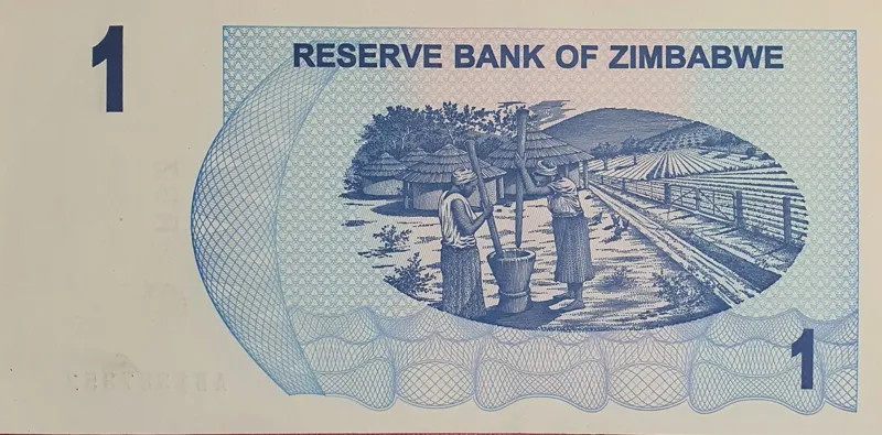 اسکناس کلکسیونی یک دلار 2007 زیمبابوه