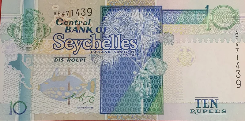 اسکناس کلکسیونی 10 روپیه 2008 سیشل