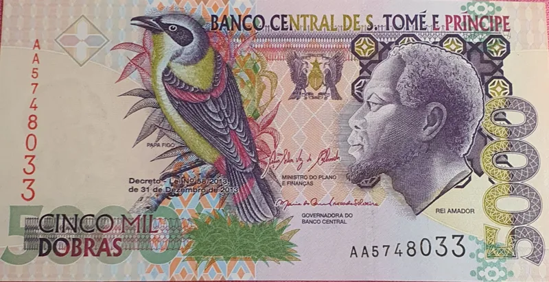 اسکناس 5000 دوبرا 2013 سائو تومه و پرنسیپ