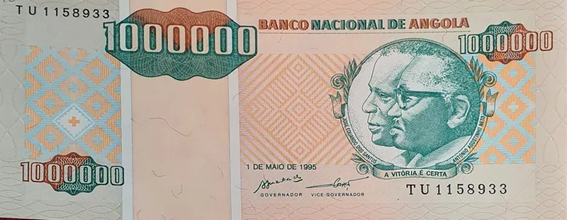 اسکناس کمیاب 1000000 کوانزاس 1995 آنگولا