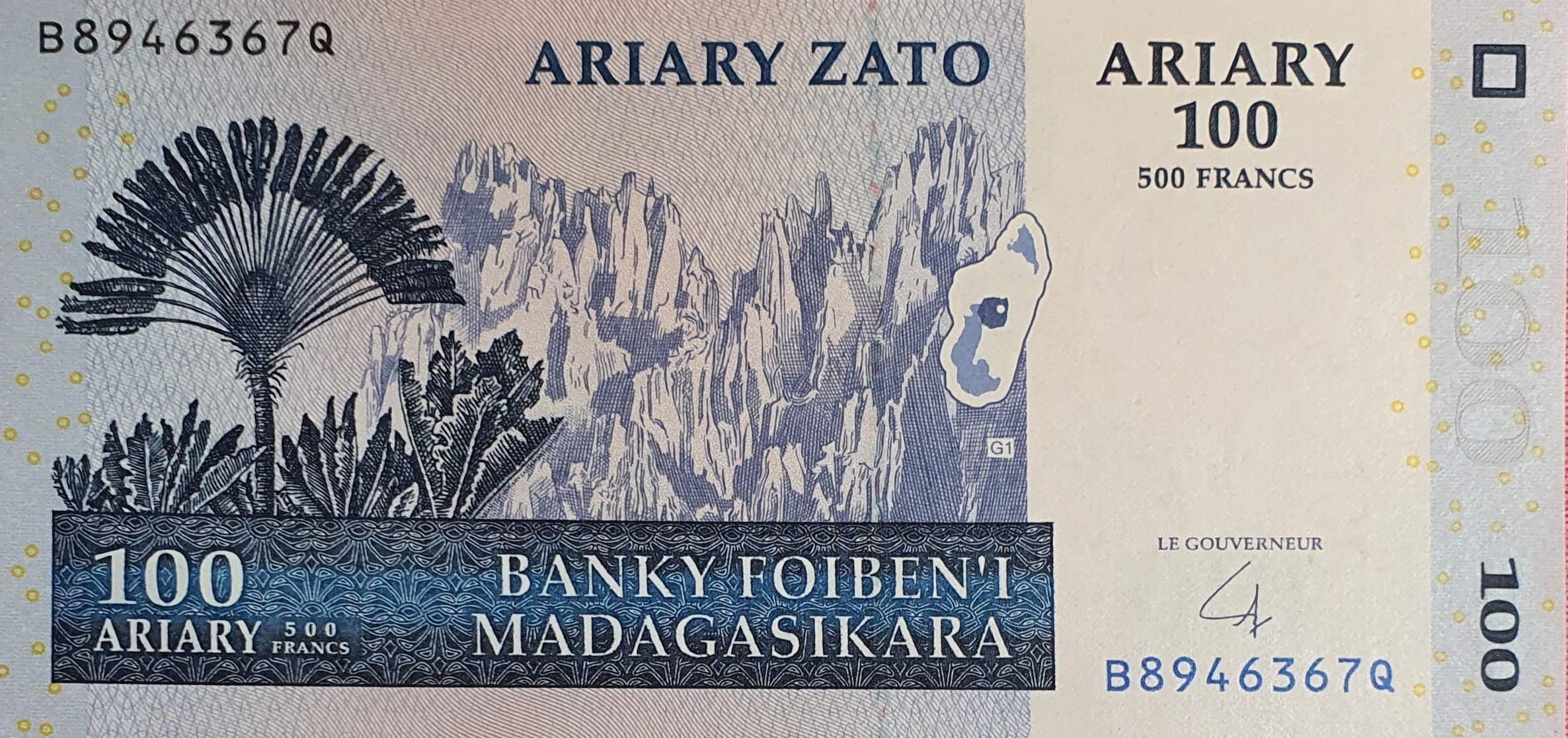 اسکناس 5 آریاری 2004 ماداگاسکار