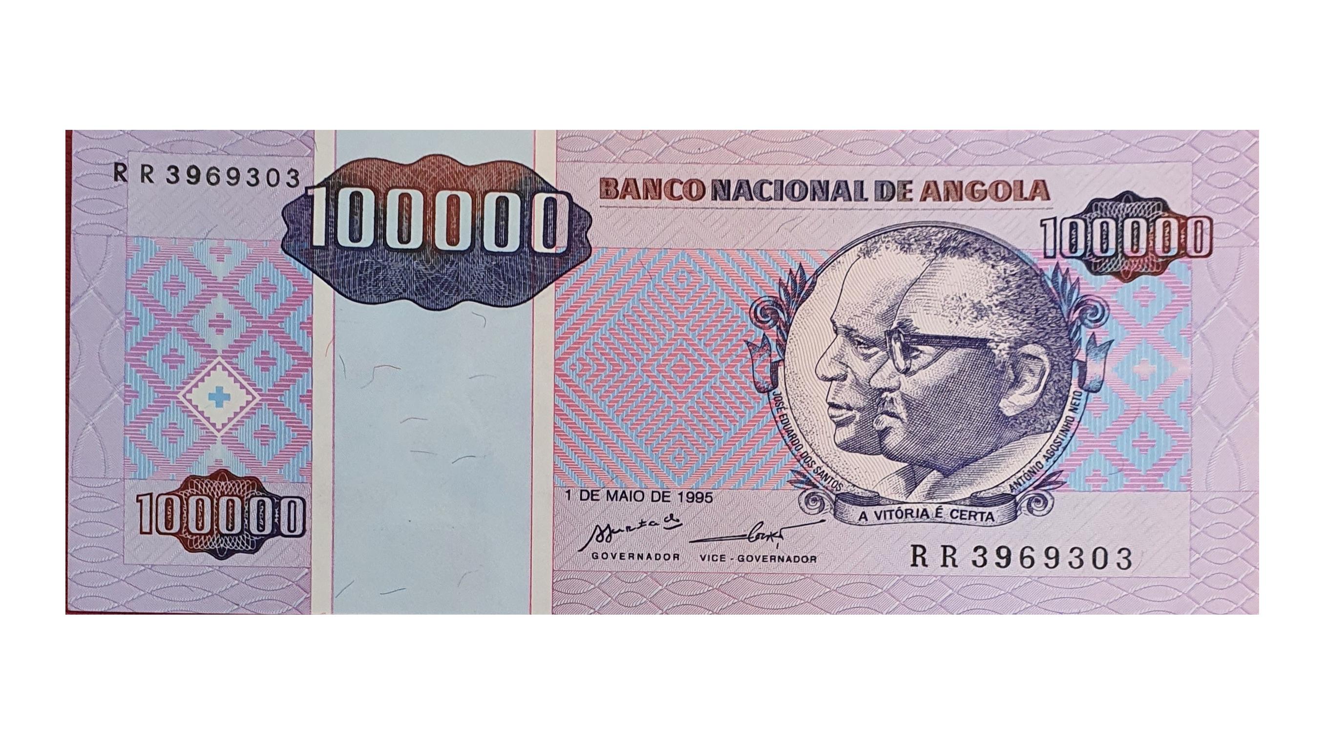 اسکناس 100٬000 کوانزاس 1995 آنگولا