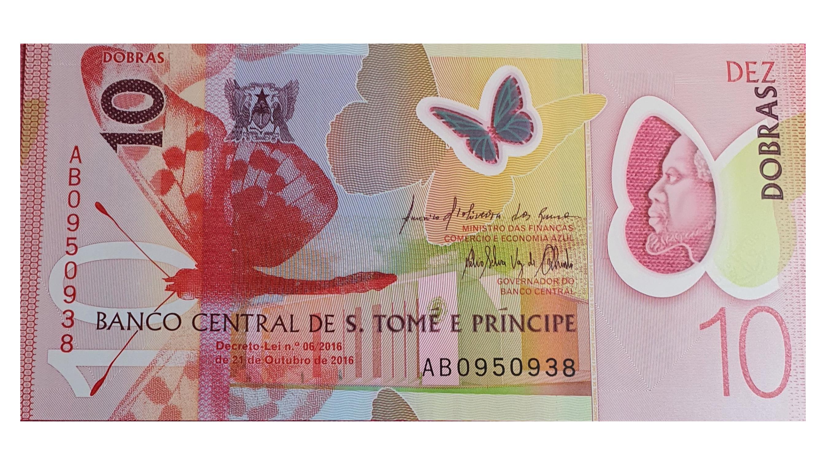 اسکناس پلیمر 10 دوبرا 2016 سائو تومه و پرنسیپ