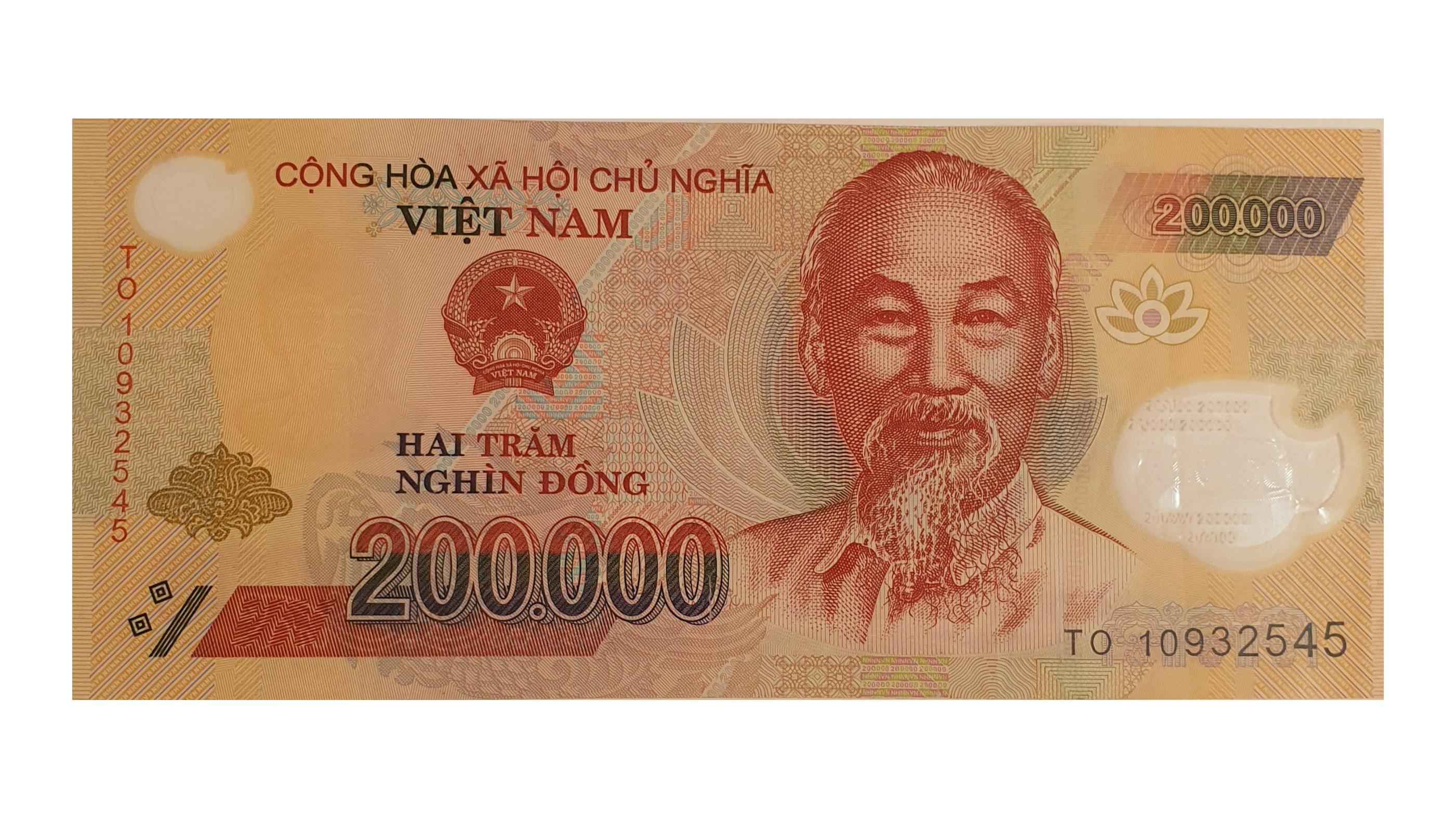 اسکناس پلیمر 200000 دونگ جمهوری سوسیالیستی ویتنام