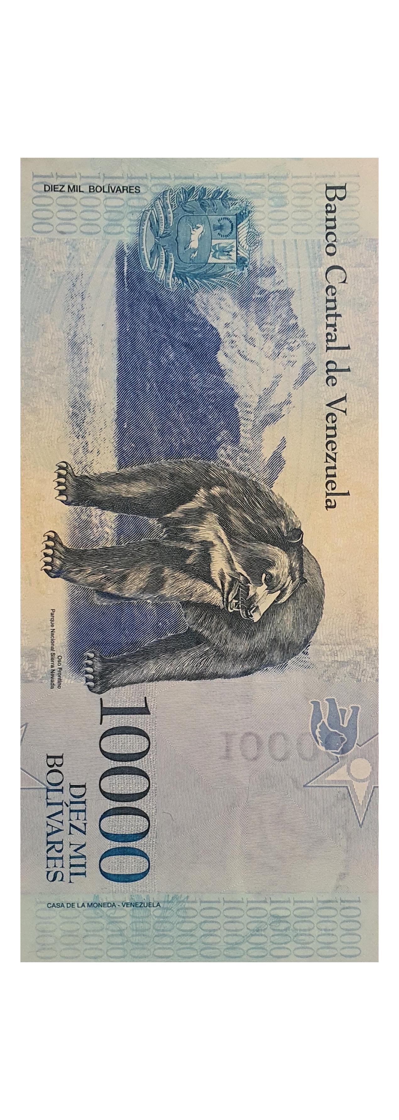اسکناس 10000 بولیوار 2017 جمهوری بولیواری ونزوئلا
