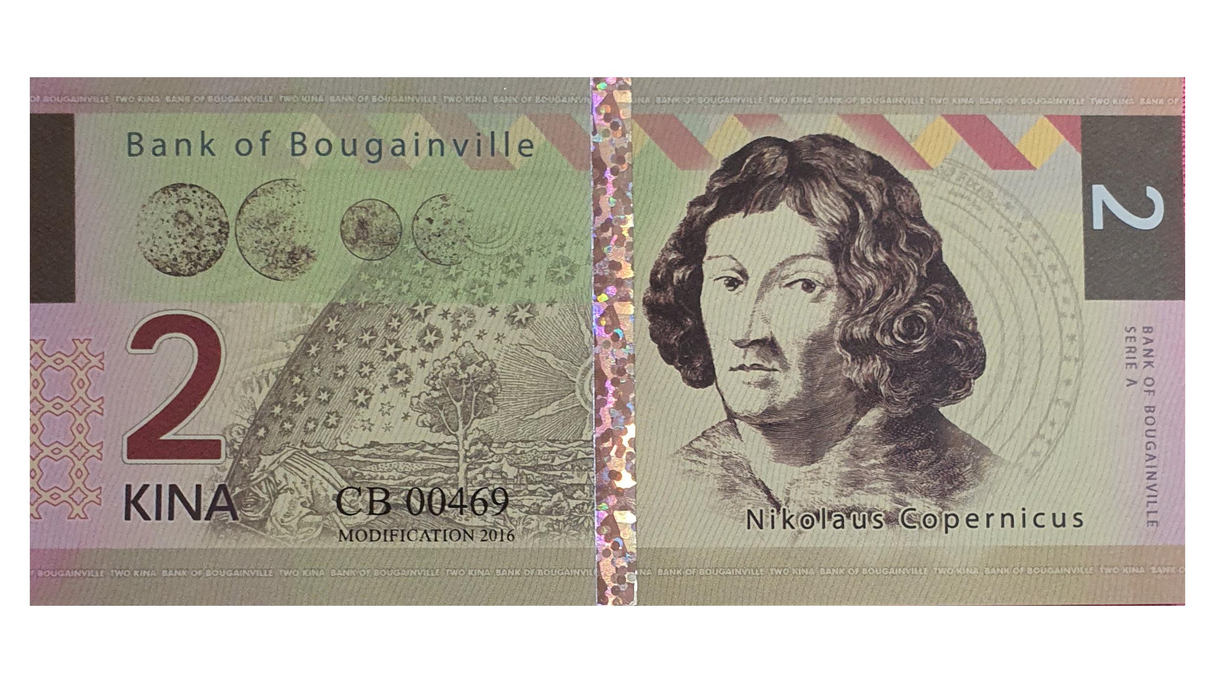اسکناس زیبایی شناسی 2 کینا 2016 جزیره بوگنویل