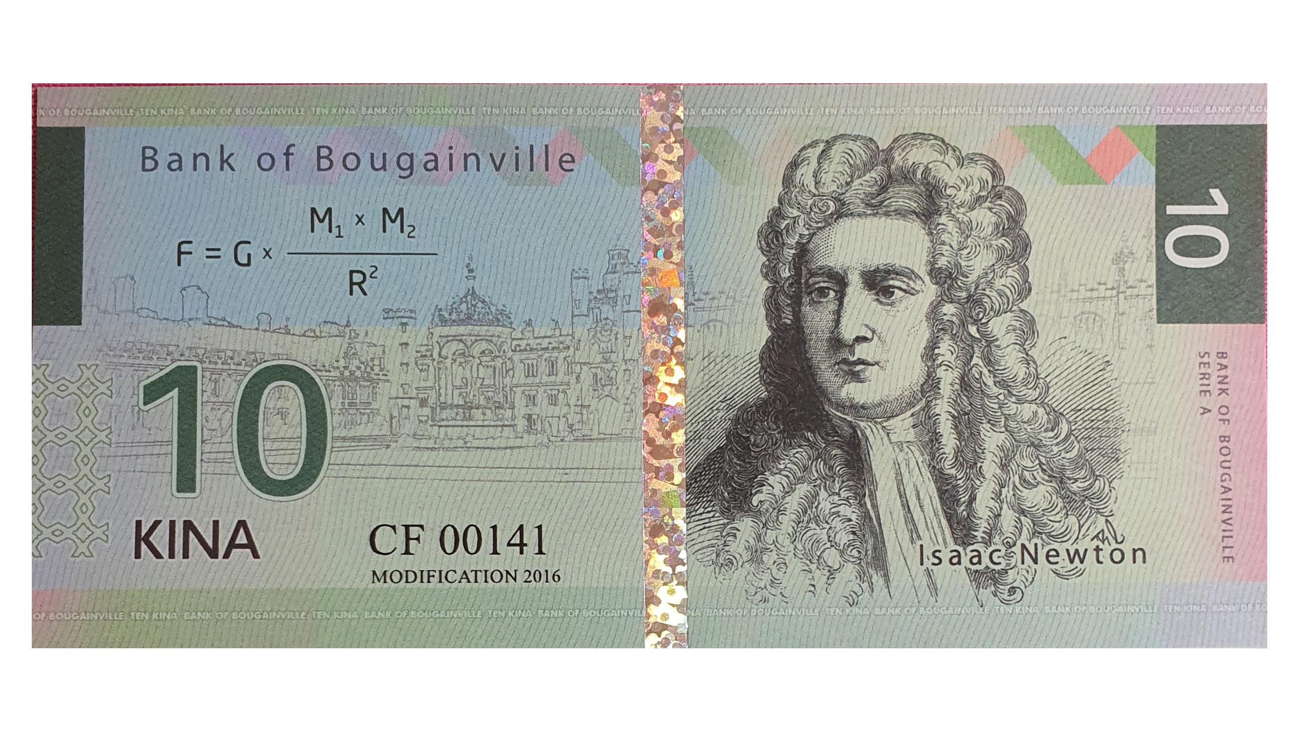 اسکناس زیبایی شناسی 10 کینا 2016 جزیره بوگنویل