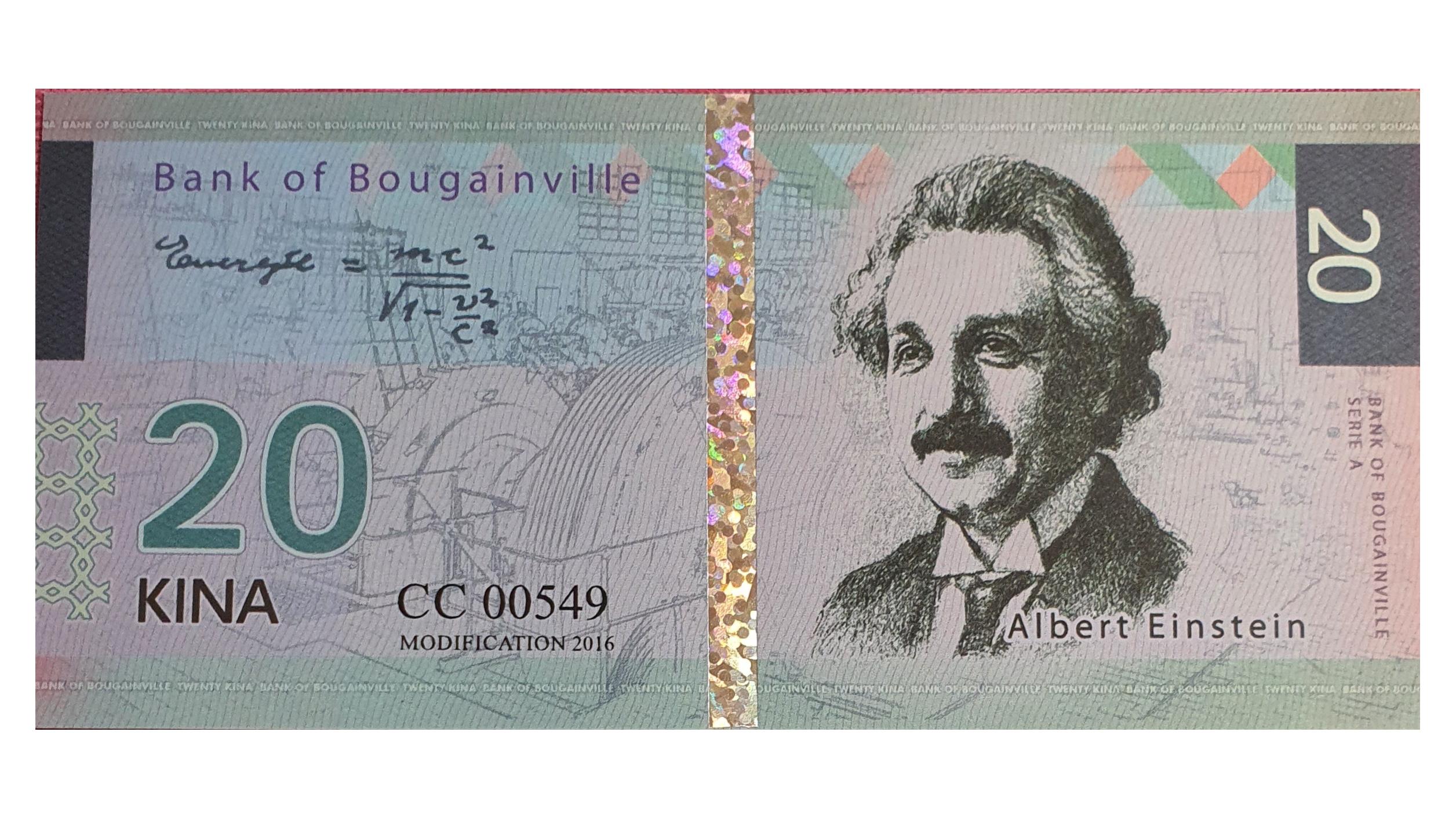 اسکناس زیبایی شناسی 20 کینا 2016 جزیره بوگنویل