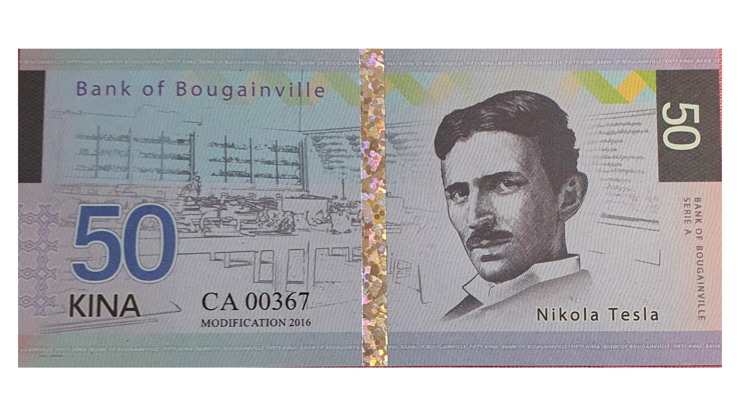 اسکناس زیبایی شناسی 50 کینا 2016 جزیره بوگنویل