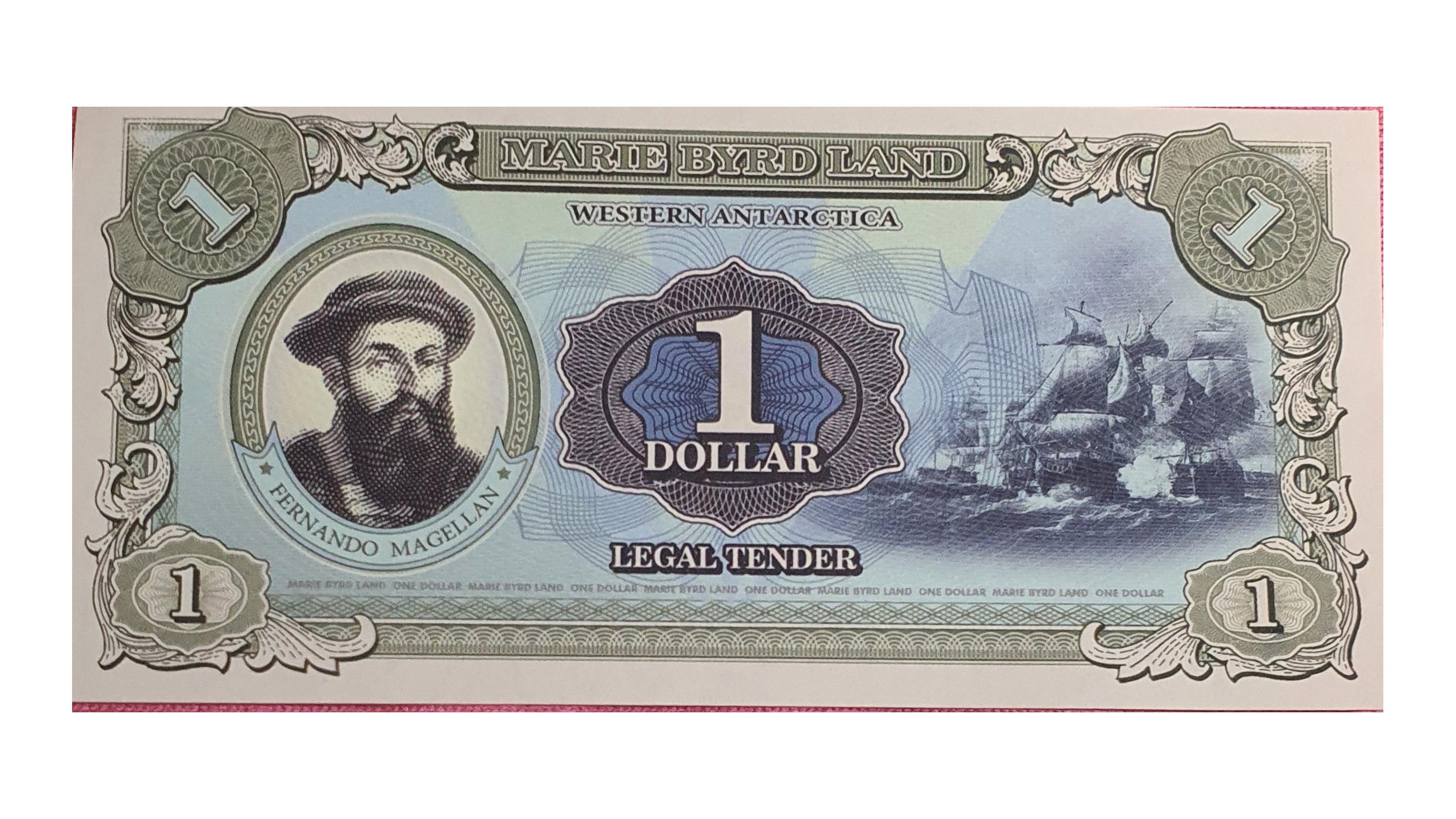 اسکناس هنری یک دلار 2014 قطب جنوب آنتارکتیکا