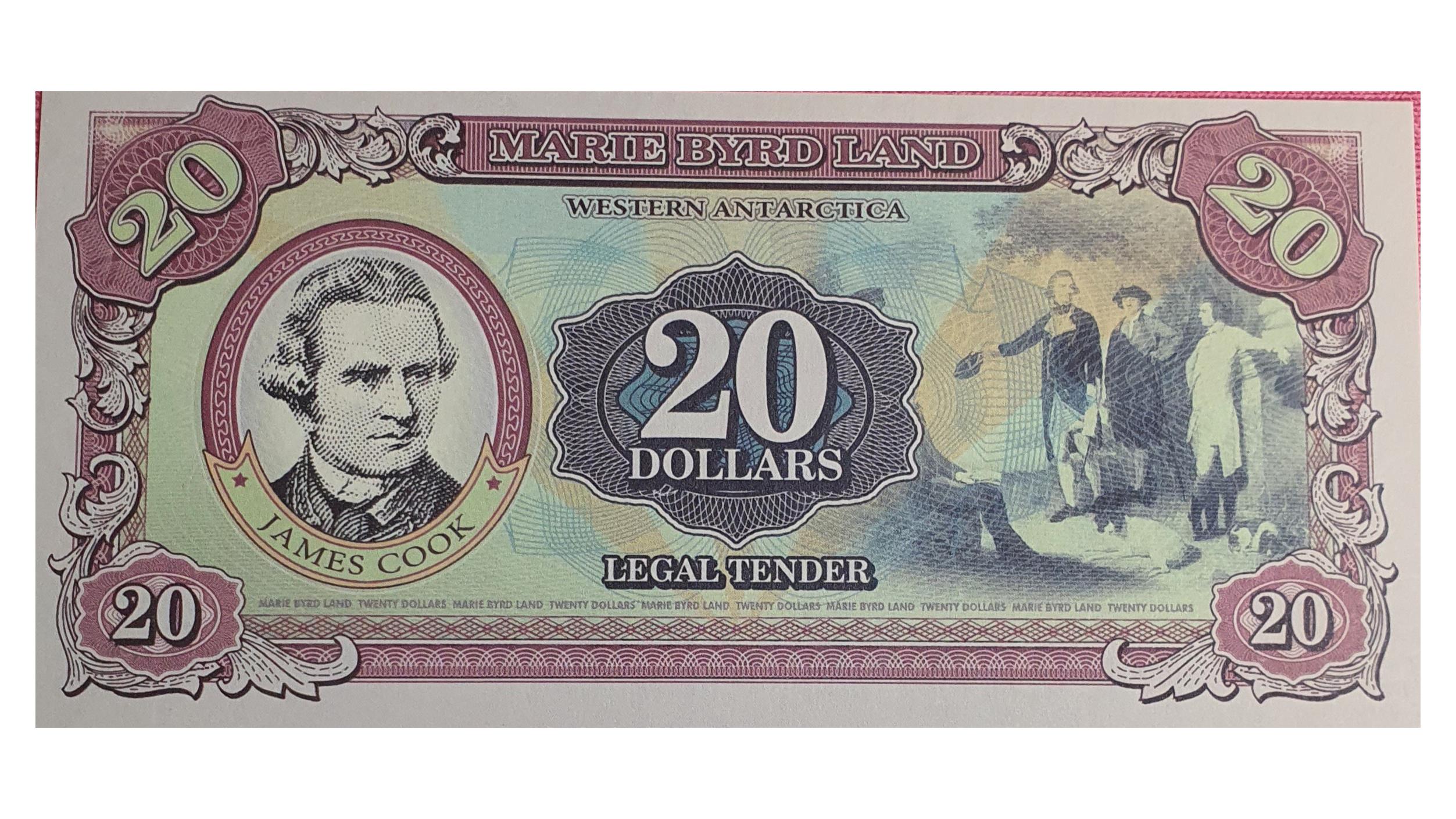 اسکناس هنری 20 دلار 2014 قطب جنوب آنتارکتیکا