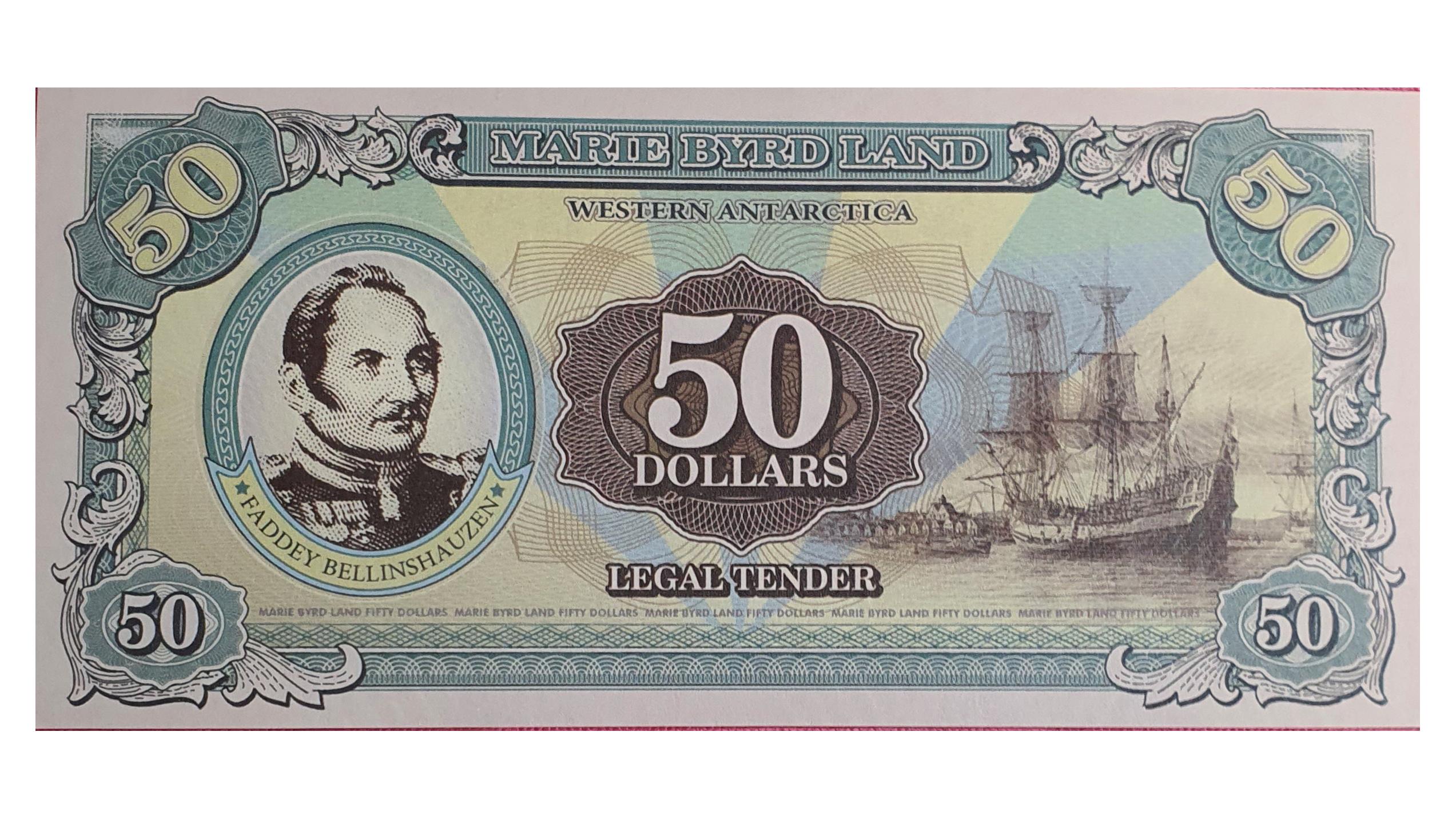 اسکناس هنری 50 دلار 2014 قطب جنوب آنتارکتیکا