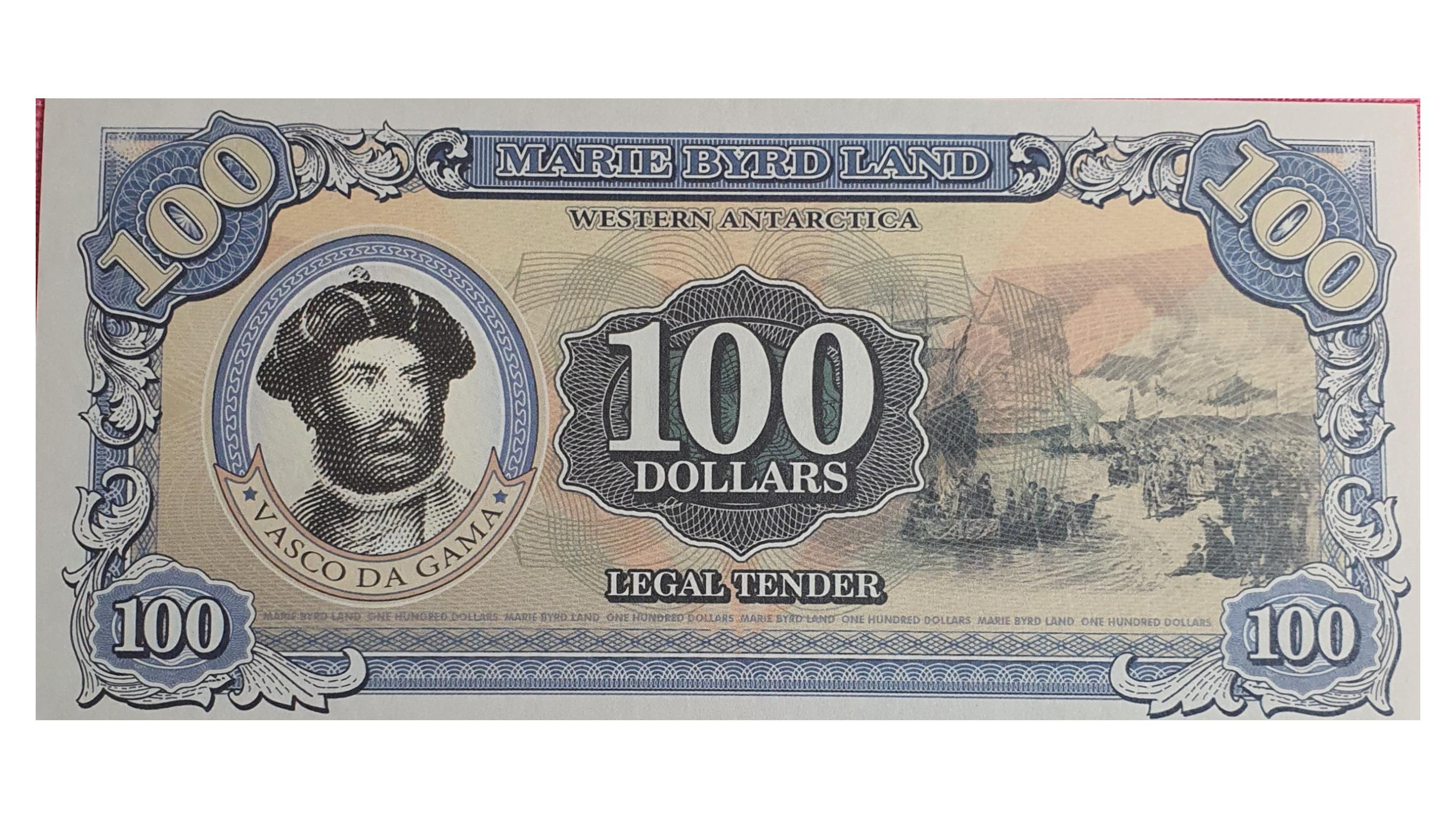 اسکناس هنری 100 دلار 2014 قطب جنوب آنتارکتیکا