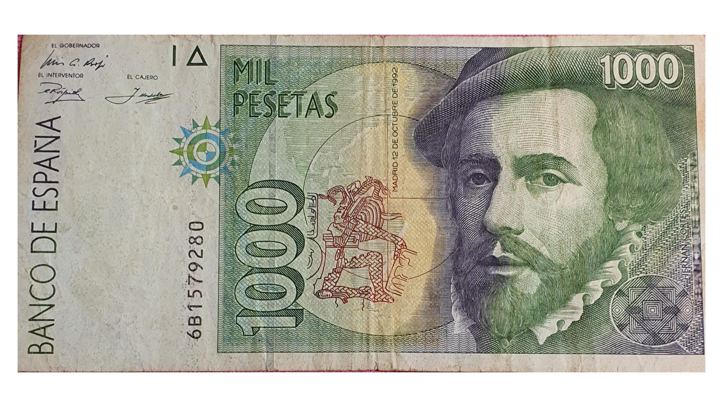 اسکناس 1000 پزوتا 1992 اسپانیا