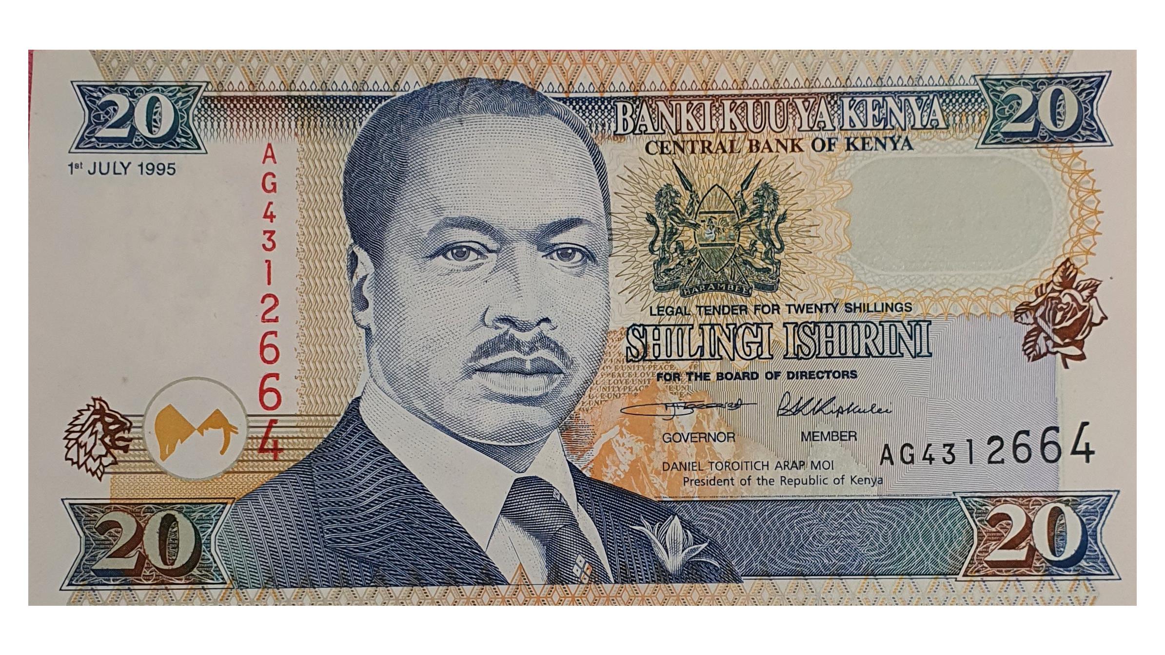 اسکناس 20 شیلینگ 1995 کنیا