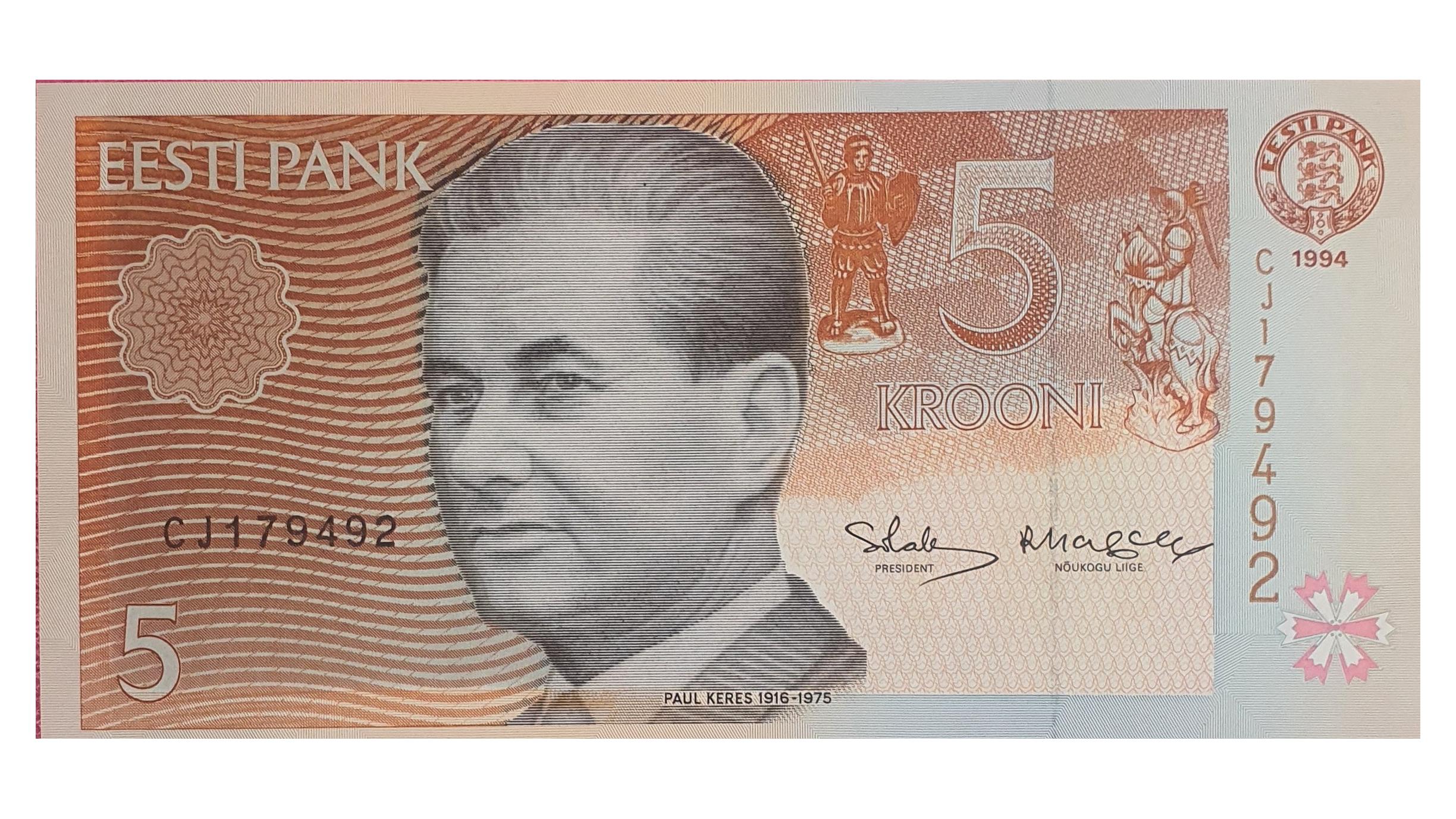 اسکناس 5 کرون 1994 استونی