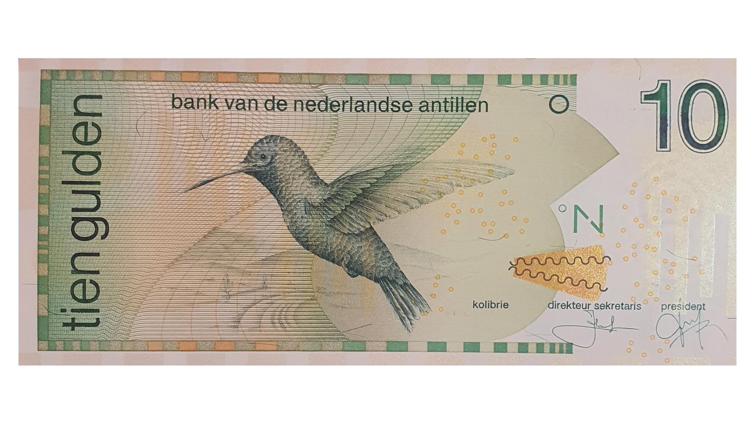 اسکناس 10 گیلدر 2014 آنتیل هلند ملکه بئاتریکس