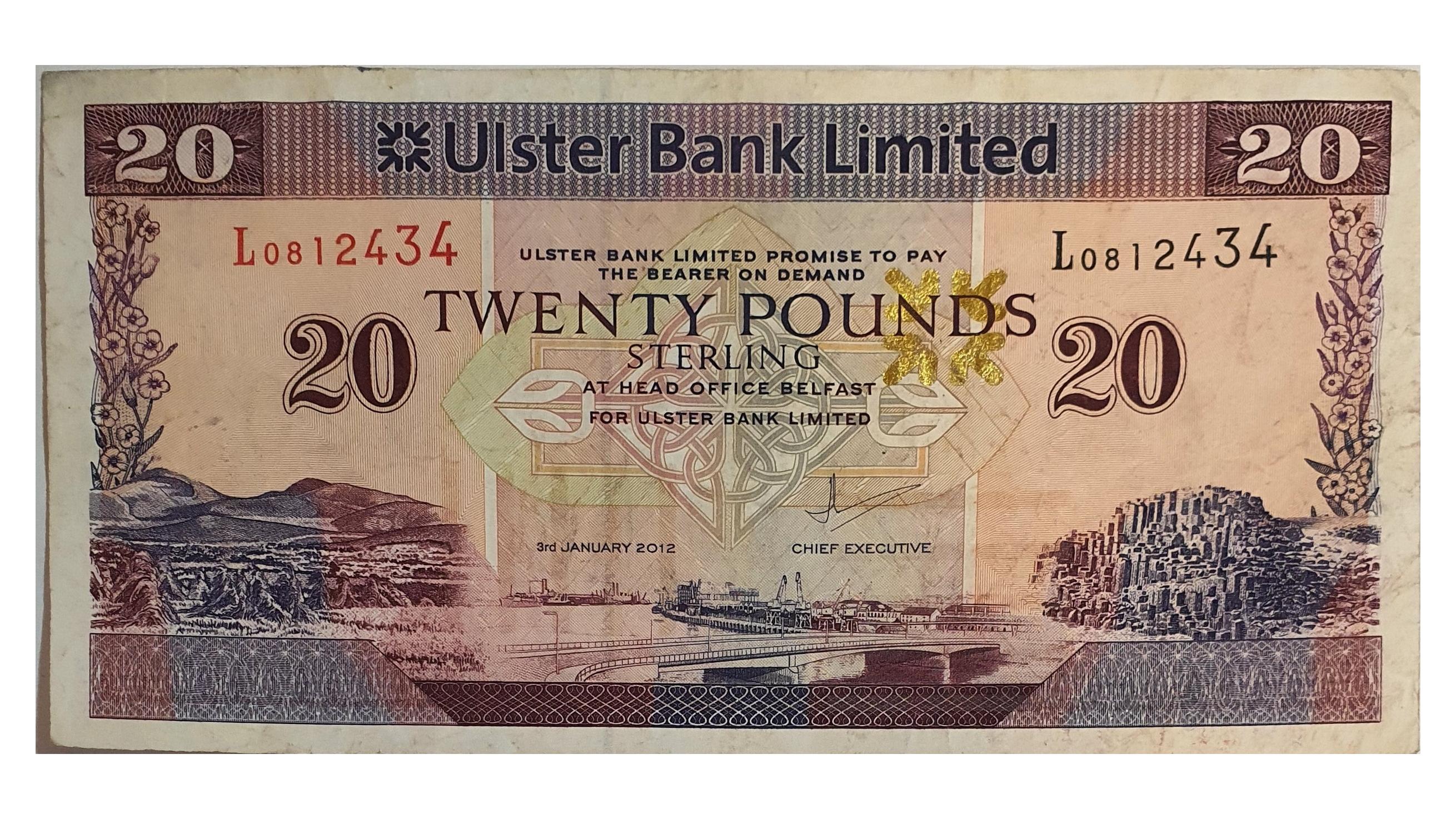 اسکناس 20 پوند 2012 اولستر بانک ایرلند جنوبی