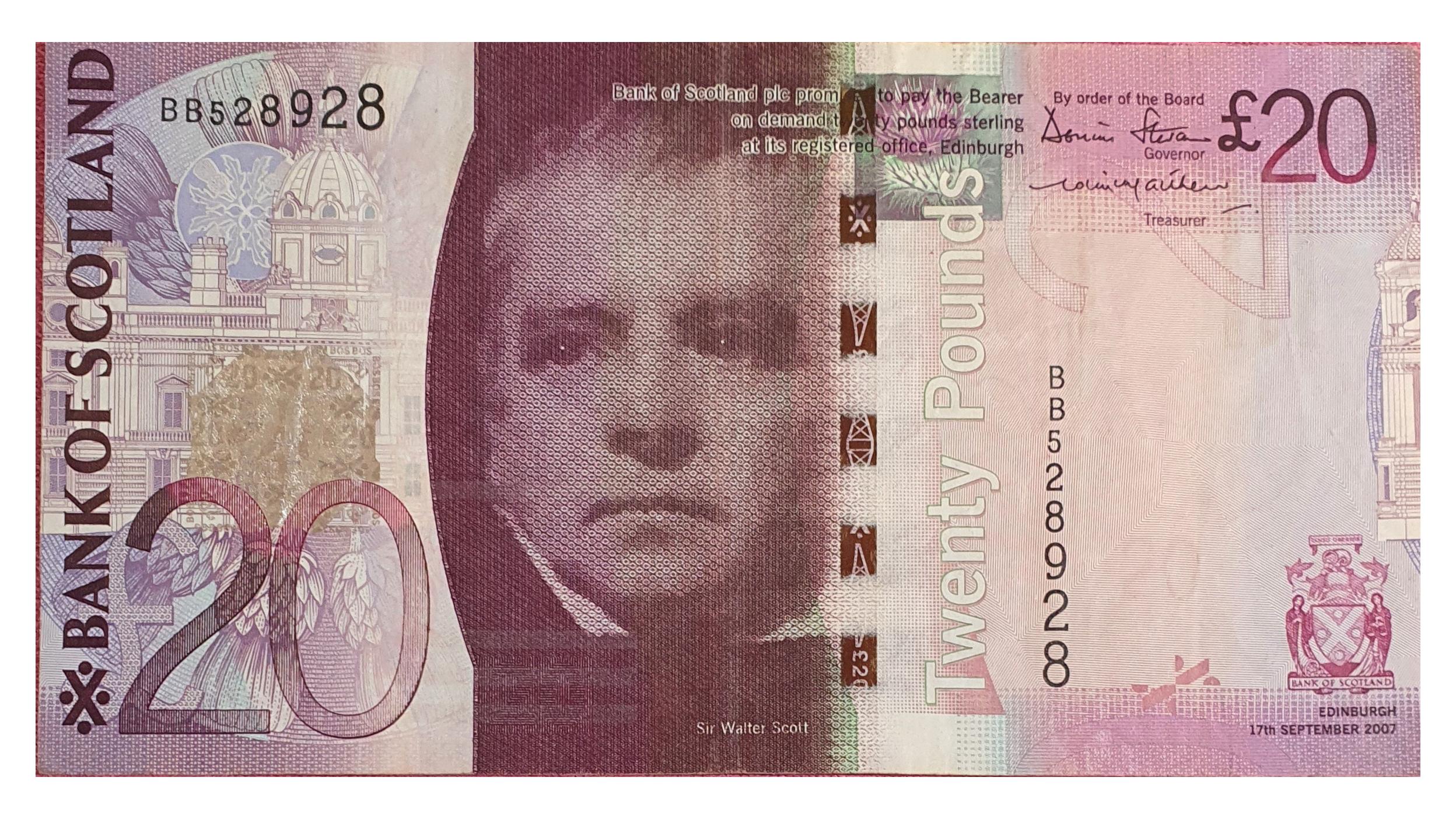 اسکناس نایاب 20 پوند استرلینگ 2007 اسکاتلند