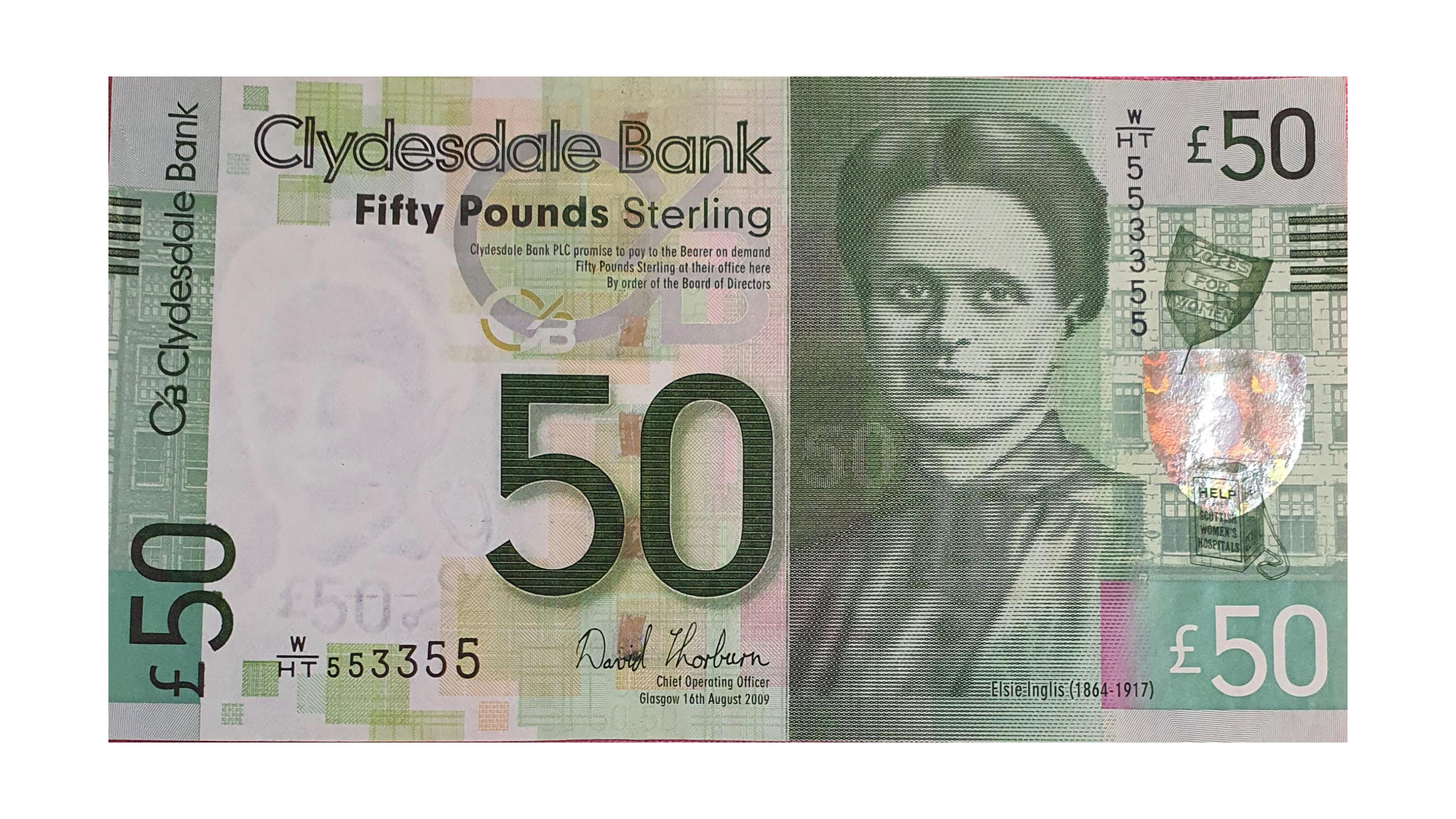 اسکناس نایاب 50 پوند استرلینگ 2009 اسکاتلند