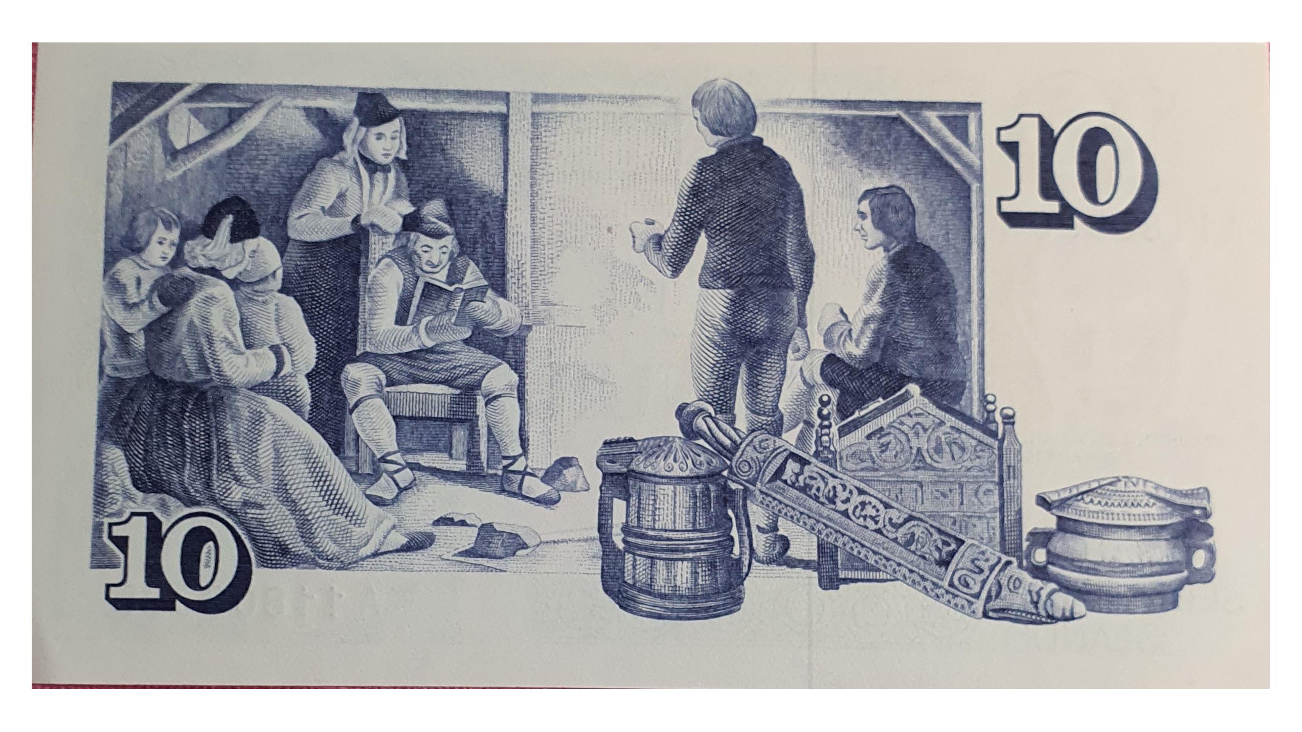 اسکناس 10 کرونا 1961 ایسلند