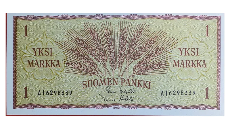 اسکناس یک مارکا 1963 فنلاند