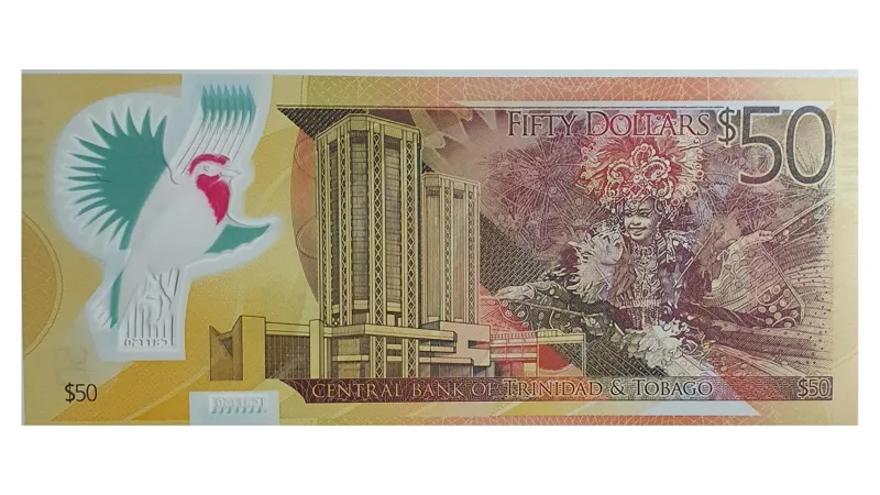 اسکناس پلیمر 50 دلار2014 ترینیداد و توباگو (توضیح)