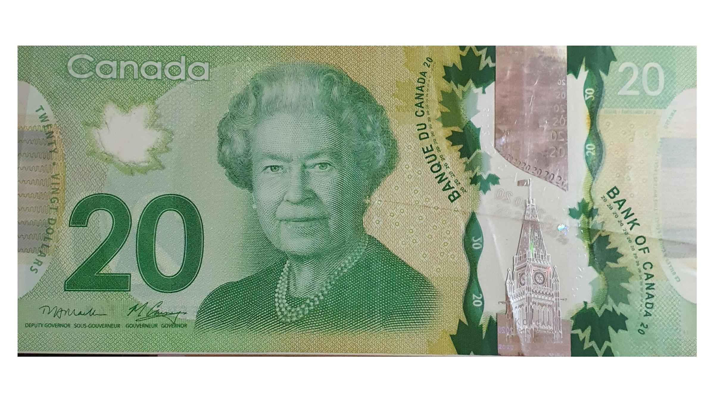 اسکناس 20 دلار کانادا پلیمری ملکه