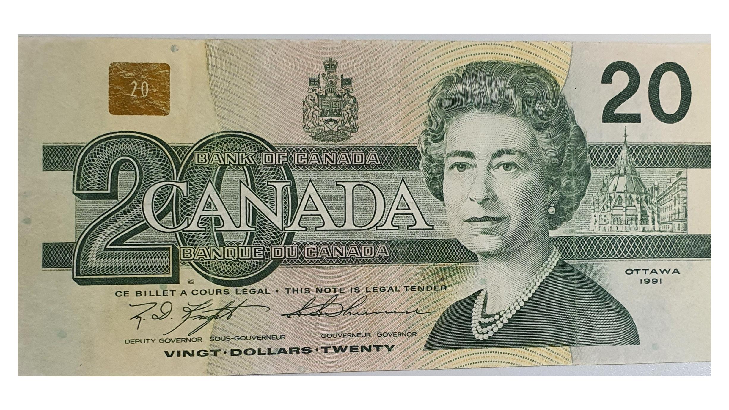 اسکناس 20 دلار 1991 کانادا