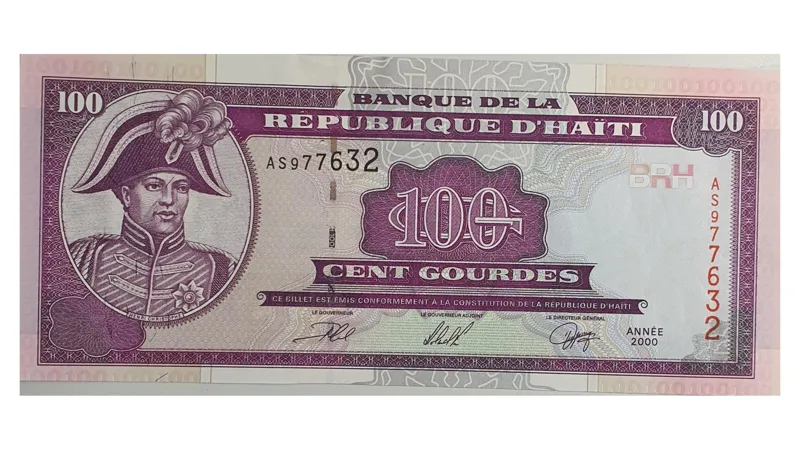 اسکناس 100 گورد 2000 هائیتی (توضیحات)
