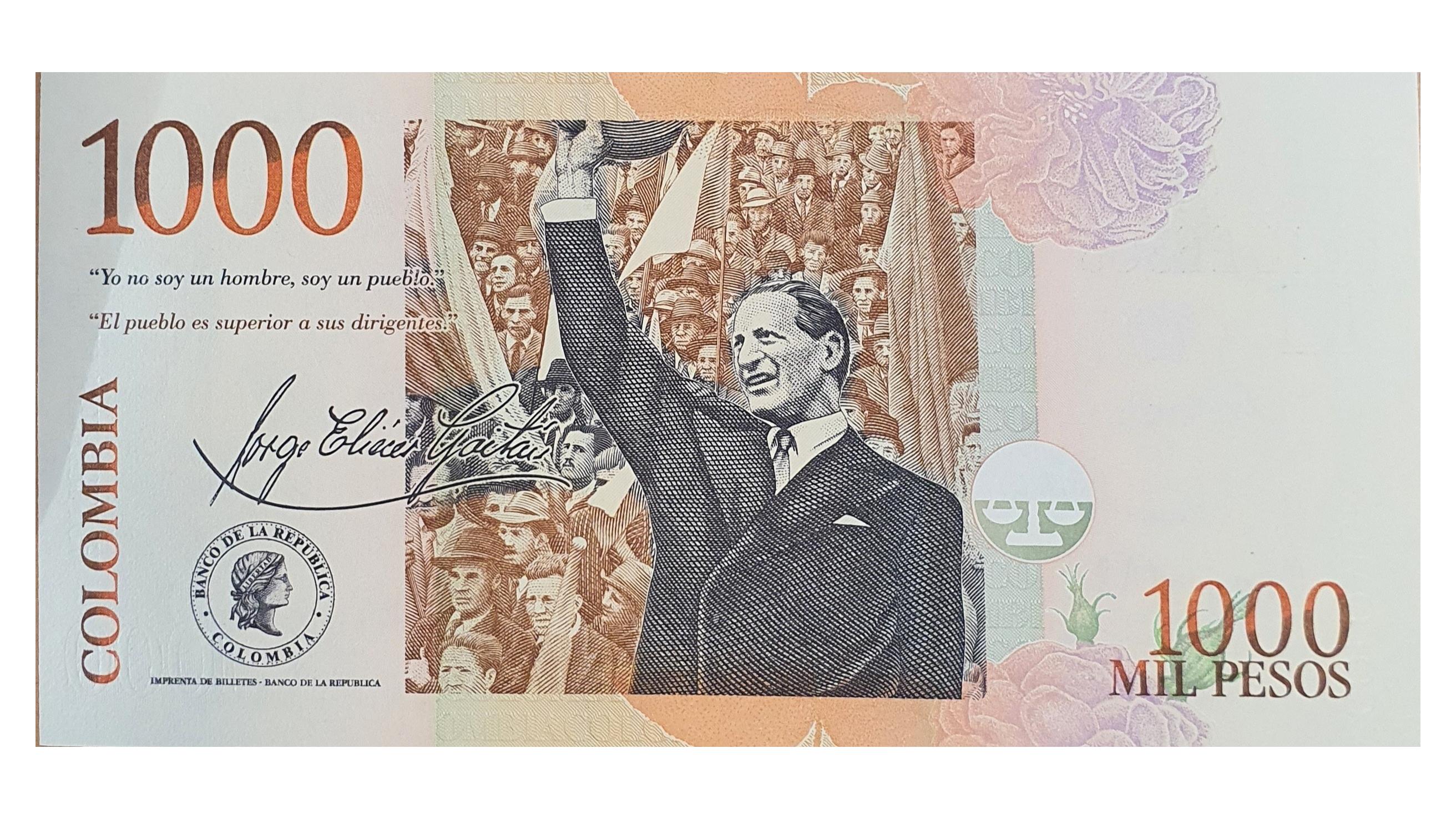 اسکناس 1000 پزو 2014 کلمبیا