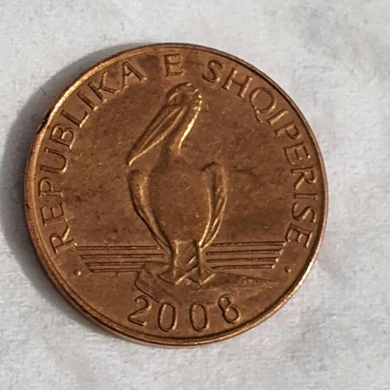 سکه یادبود یک لک LEK جمهوری آلبانی  ، 2008