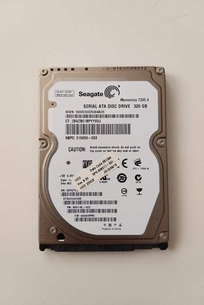 هارد لپ تاپی ساتا 320 گیگ Seagate (سلامت 100)