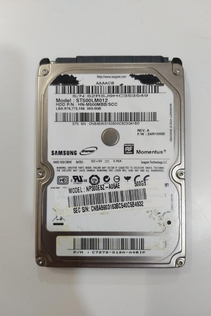 هارد لپ تاپی ساتا 500 گیگ Samsung (سلامت 100)