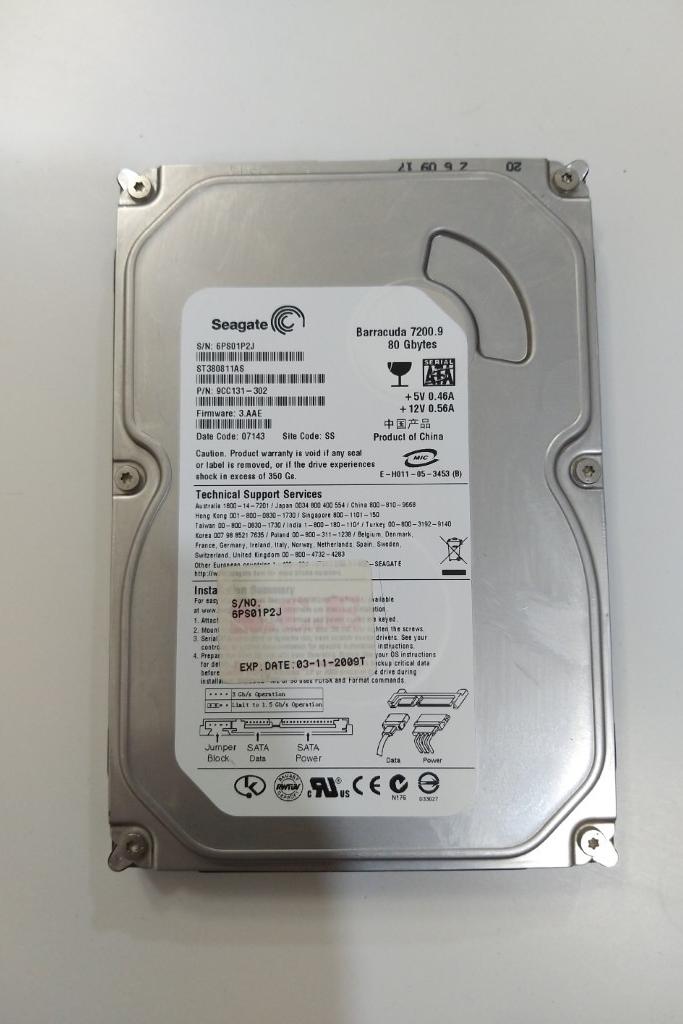 هارد 80 گیگ ساتا Seagate Barracuda (سلامت 100)