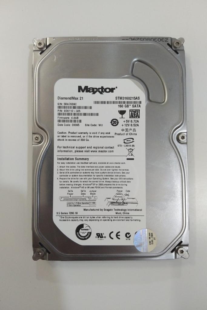 هارد 160 گیگ ساتا Maxtor DiamondMax (سلامت 100)