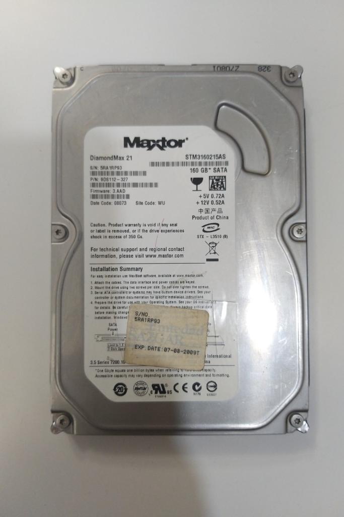 هارد 160 گیگ ساتا Maxtor DiamondMax (سلامت 98)