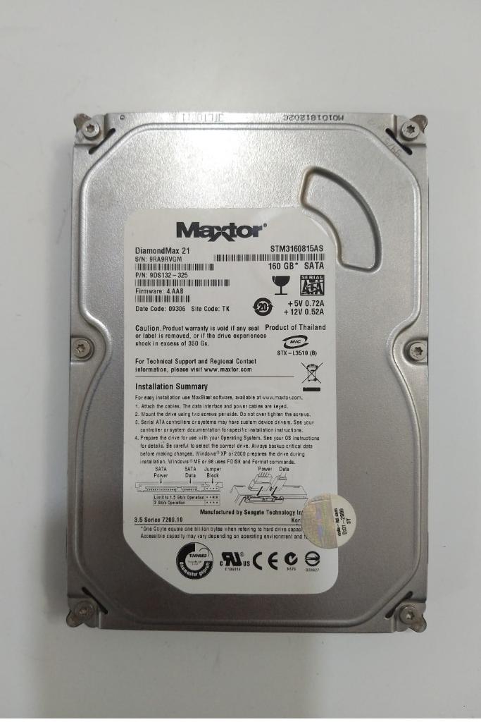 هارد 160 گیگ ساتا Maxtor DiamondMax (سلامت 98)