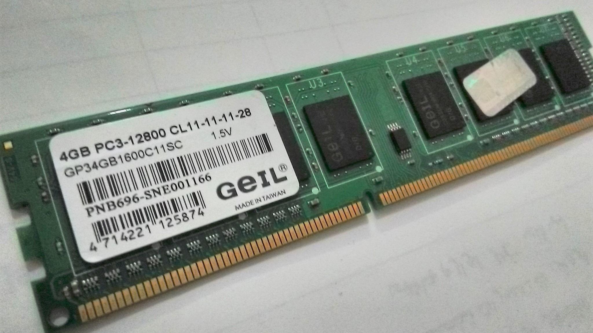 رم 4 گیگ DDR3 باس 1600 GEIL گارانتی آواژنگ