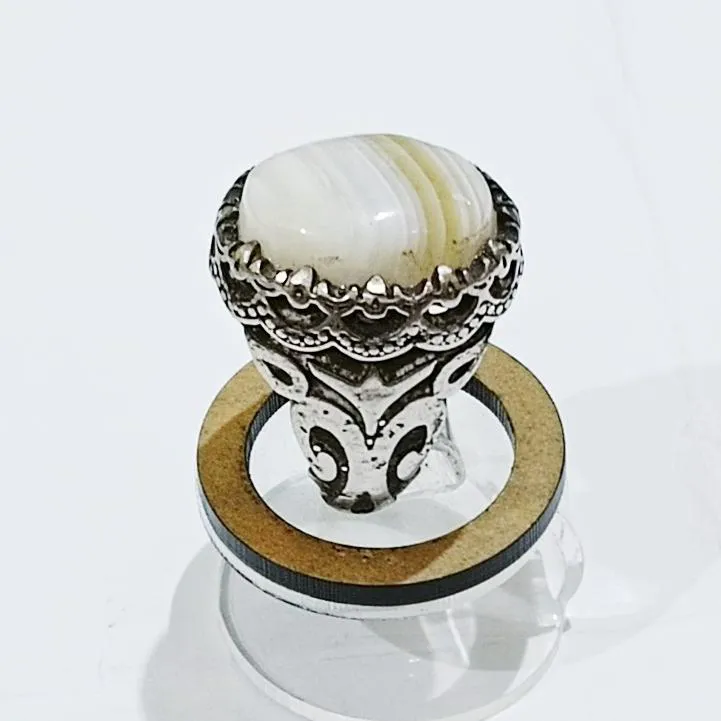 انگشتر عقیق سلیمانی سنگ کمیاب