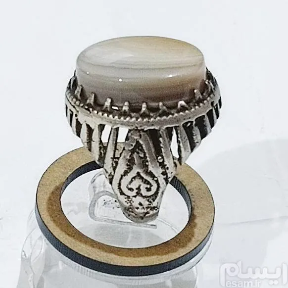 انگشتر عقیق سلیمانی سنگ زیبا