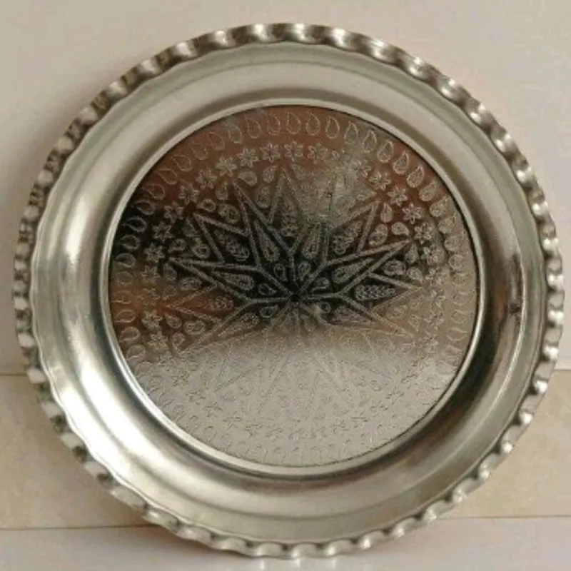 سینی و مجمعه مسی طرح دار قطر 42cm