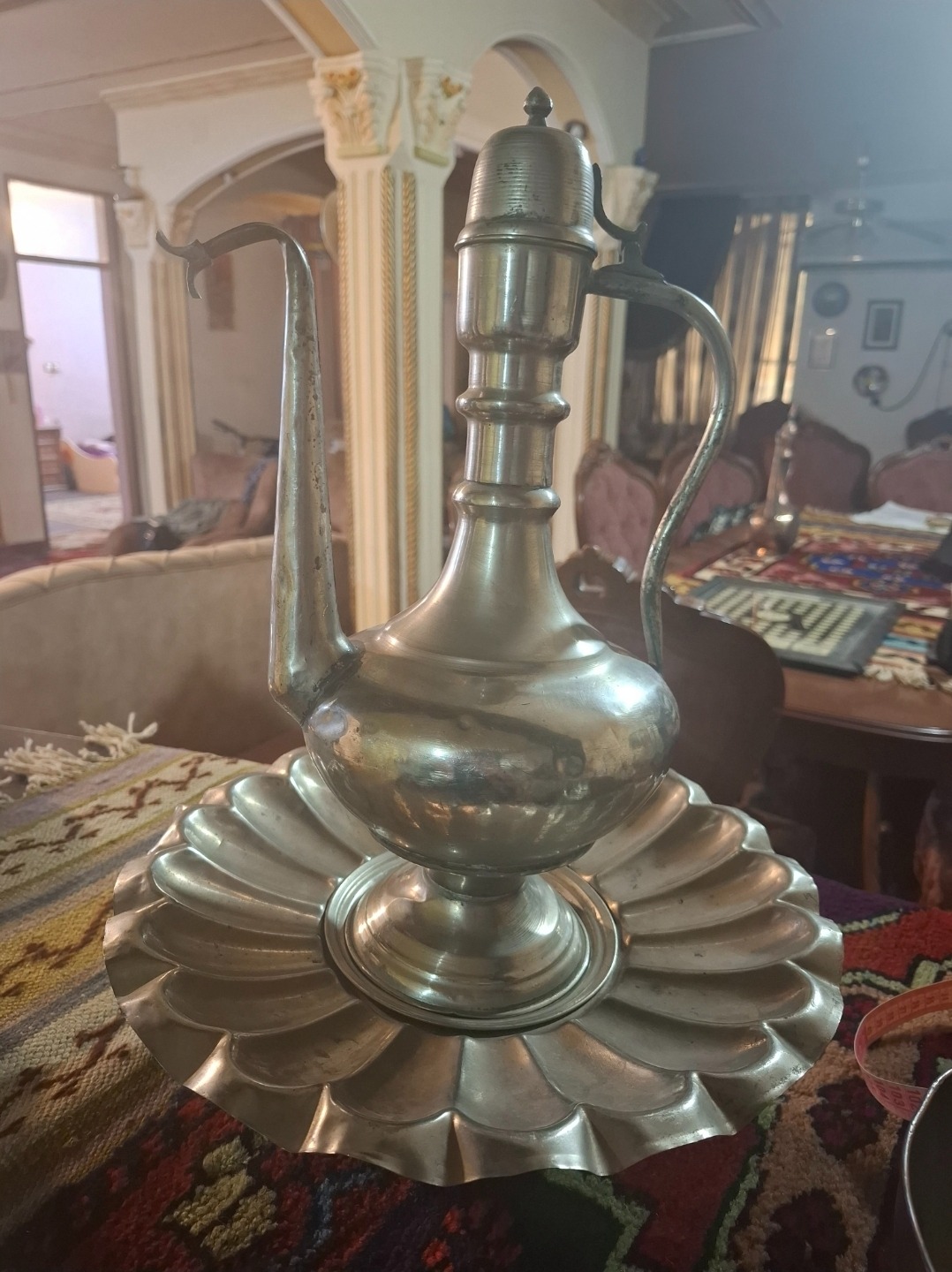 حراج آفتابه لگن زیبای برنجی