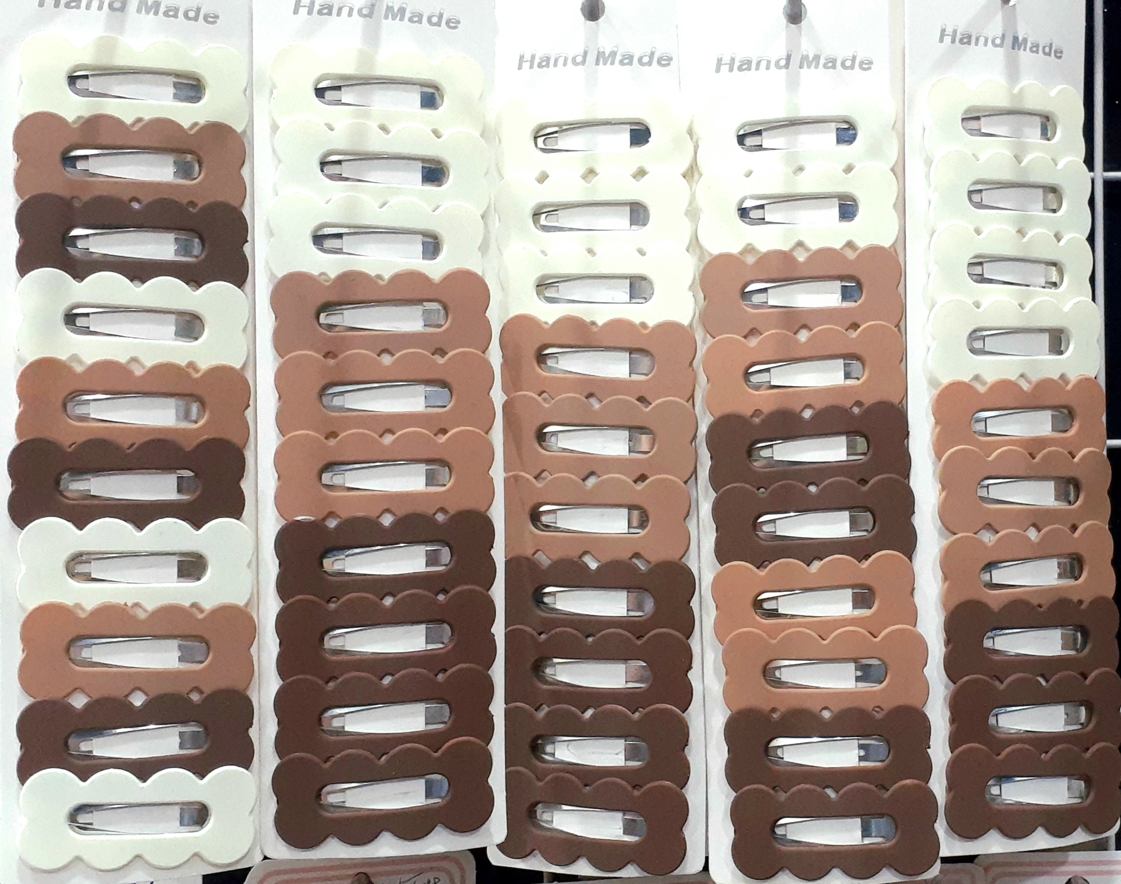 10عدد تق تقی شمعی سفید قهوه ای