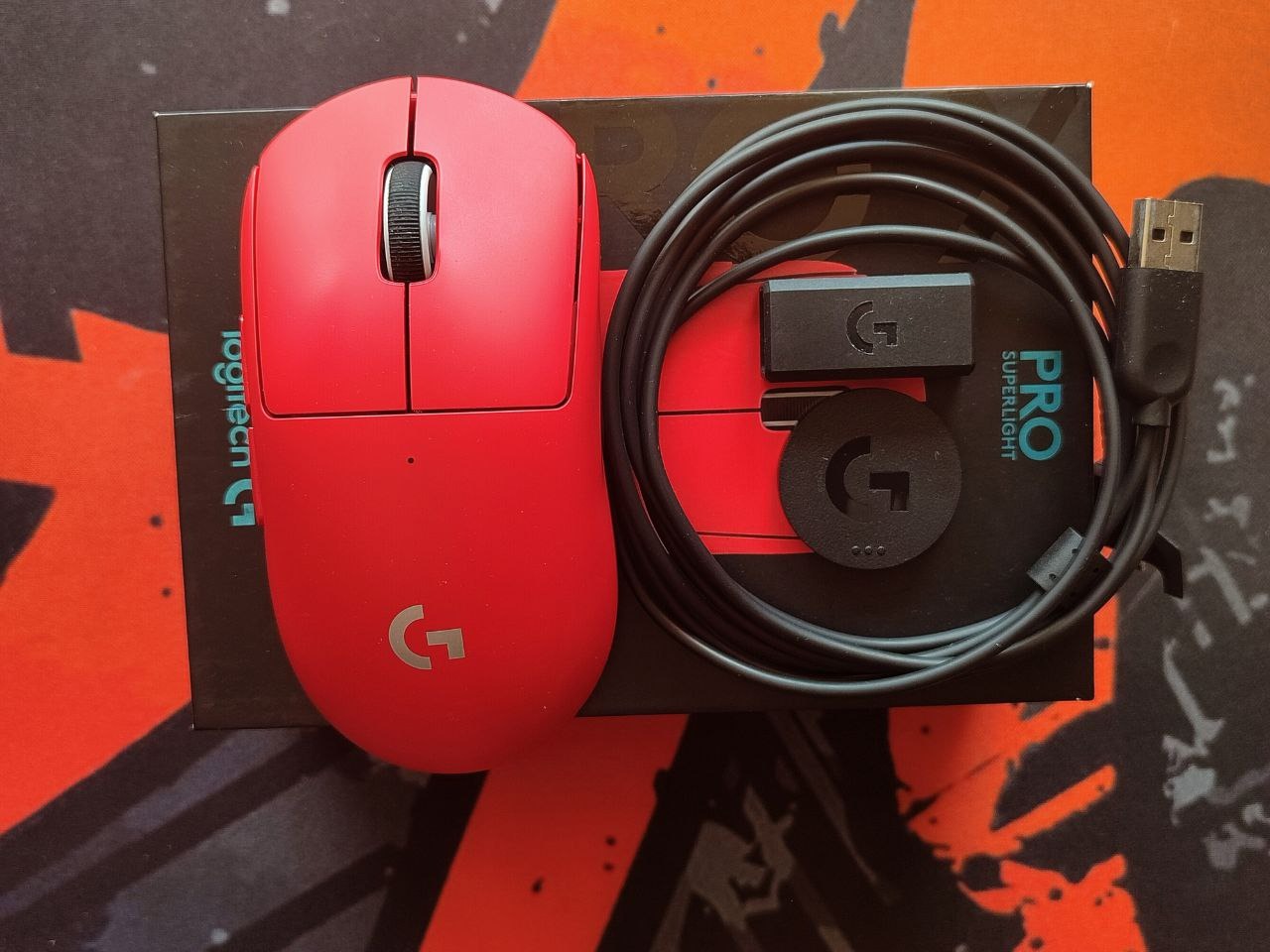 موس Logitech G Pro X Superlight قرمز