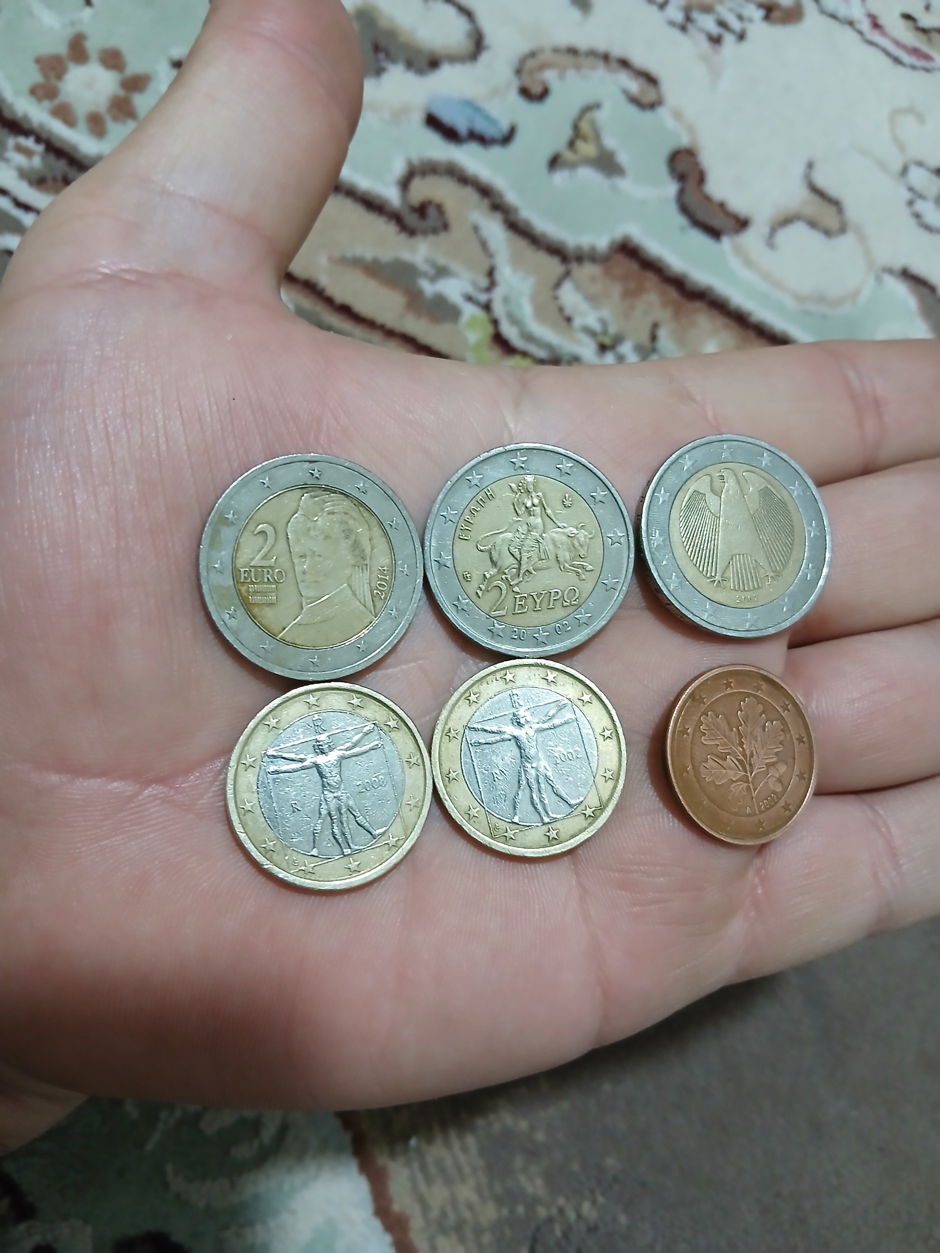 6 عدد سکه خارجی یورو